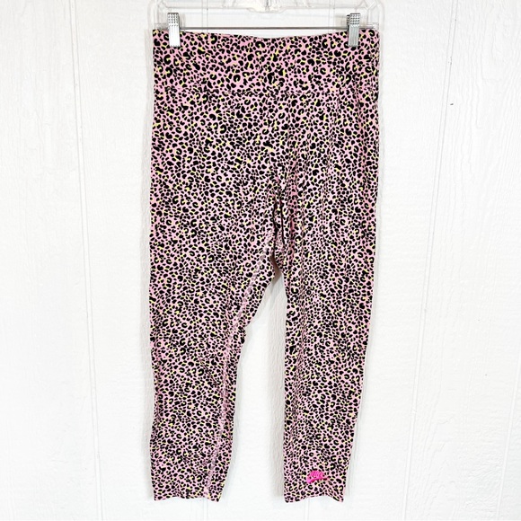 Nike Pants - Nike Pink Leopard Print Legging Pants Size Large